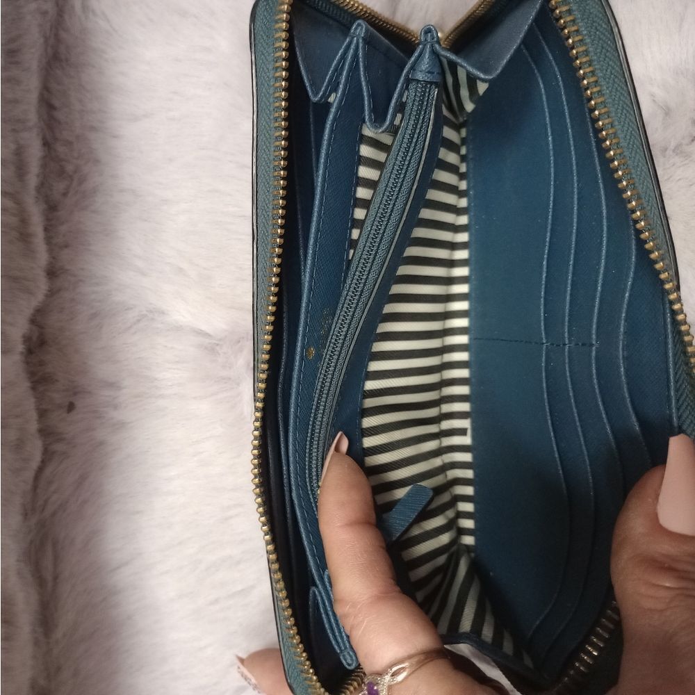 Kate Spade Blue Continental Wallet - Picture 7 of 14